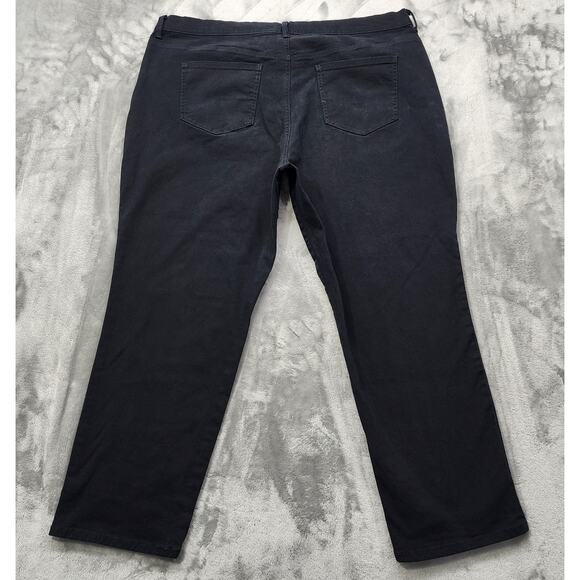 Gloria Vanderbilt Jeans Womens 22W Black Amanda High Rise Slim Tapered Stretch - Picture 3 of 15